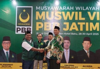 Ali Huda Resmi Terpilih Ketua DPW PBB Jawa Timur periode 2025–2030, di Kota Batu, Selasa (29/04/2025).