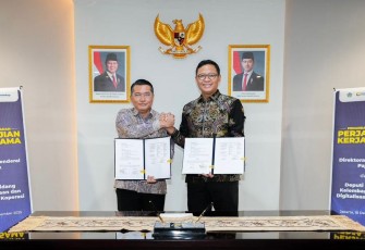 Penandatanganan kerja sama tentang Pertukaran dan Pemanfaatan Data dan/atau Informasi Untuk Mendukung Pembangunan Ekonomi.