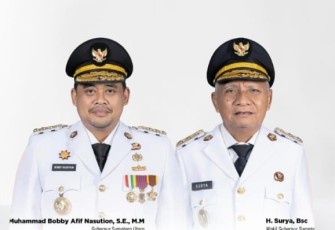 Bobby Nasution dan Surya resmi dilantik sebagai Gubernur dan Wakil Gubernur Sumatera Utara periode 2025-2030 dalam upacara yang dipimpin Presiden RI Prabowo Subianto, di Istana Kepresidenan, Jakarta, Kamis (20/2/2025)
