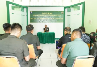 Syukuran HUT ke-74 Penerangan TNI AD di Kodam XII/Tpr, Senin (13/1)