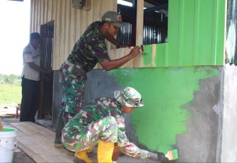 Cat hijau menjadi kenangan terindah TMMD Kodim Parepare 