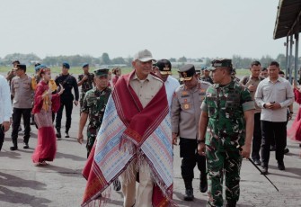 Pangdam I/BB Mayjen TNI Rio Firdianto Saat Mendampingi Menteri Pertahanan RI