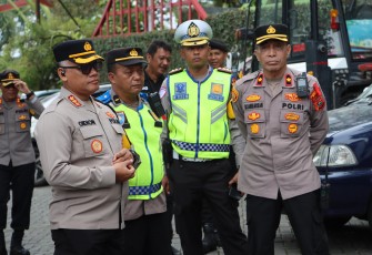 Kapolrestabes Cek Kesiapan Pos PAM Idul Fitri