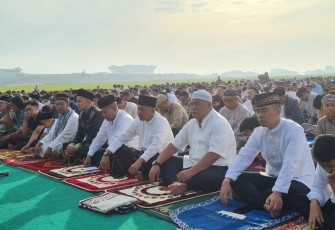 Salat Idul Fitri 1446 H di Lanud Husein Sastranegara Bandung, Senin (31/3)