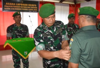 Sebanyak 15 Personel Kodim 1710/Mimika Naik Pangkat