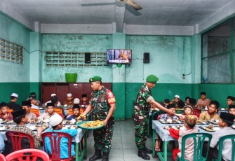 Kodam I/BB Gelar Makan Sehat Bergizi di Dua Panti Asuhan 