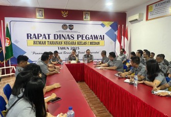 Gelar Rapat Dinas Penguatan Tupoksi, Rutan Kelas I Medan Targetkan Pencapaian Kinerja.