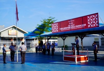 Rutan Kelas I Medan Laksanakan Upacara Peringatan Hari Lahir Pancasila.