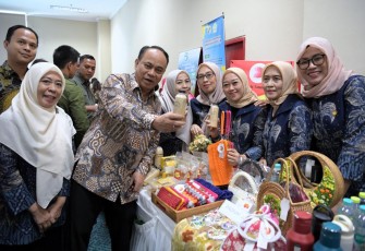 Menkop, saat membuka acara Gebyar Koperasi dan UMKM dalam rangka memperingati Hari Koperasi Nasional ke-78, di Tangerang Selatan, Banten, Kamis (24/7)