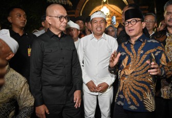 Menteri Desa dan Pembangunan Daerah Tertinggal (Mendes PDT) Yandri Susanto menghadiri peluncuran Aplikasi Real Time Monitoring Village Management Duding Dana Desa atau Jaksa Garda Desa 