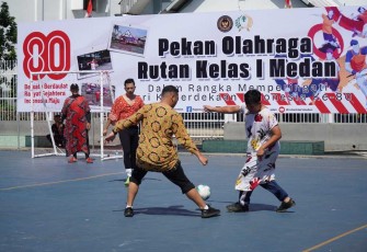 Pekan olahraga dan perlombaan HUT ke-80 RI di Rutan Kelas I Medan