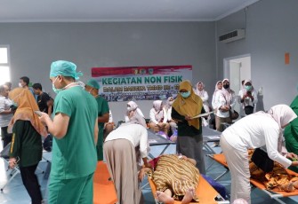 Pelayanan KB MOW Sasaran Non Fisik TMMD ke 126 Kodim Pacitan 