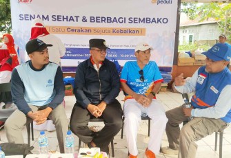 Imam Musanto saat menghadiri Program Satu Gerakan Sejuta Kebaikan di wilayah Pancoran Mas Depok 