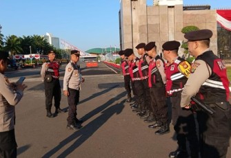 Siaga Personel Polres Metro Jakarta Pusat 