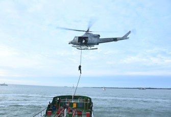 Latihan Integrasi TNI Tahun 2025, di perairan Belinyu, Bangka Belitung, Rabu (19/11/2025).