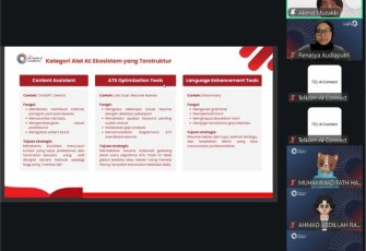 Sesi interaktif bersama pembicara Career Preparation, Akmal Muzakki