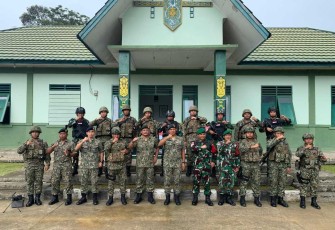 Panglima Pertama Devisyen TDM Sambangi Pos Gabma Satgas Pamtas RI-Malaysia