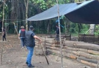 Polres Oku Selatan saat Gerebek Arena Perjudian Sabung Ayam