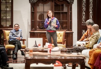 Wamenekraf mendukung penuh perayaan Waisak 2025 tidak hanya sebagai ajang spiritual namun dapat menjadi momentum meningkatkan ekonomi lokal, kreativitas masyarakat dan mempromosikan budaya Indonesia ke mata dunia, Museum Nasional, Jakarta (040525).