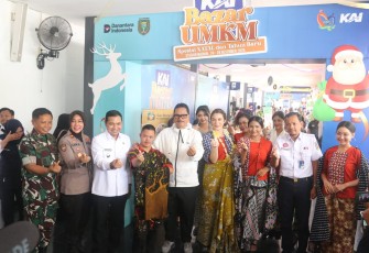 Dandim Madiun Hadiri Pembukaan Pameran UMKM KAI Daop 7 Madiun