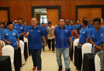 dokter Agung Mulyono, yang juga Ketua Fraksi Demokrat DPRD Jatim , hadir memberikan sambutan mewakili Ketua DPD Demokrat Jatim Emil Elestianto Dardak. 