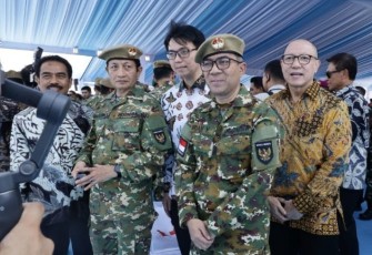 Gelar Pasukan Operasional dan Kehormatan Militer di Lanud Suparlan, Pusat Pendidikan dan Latihan Khusus Komando Pasukan Khusus (Pusdiklatpassus Kopassus), Batujajar, Minggu (10/8)