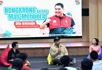 Menpora Dito saat menghadiri SIGMA 2025 di Auditorium Wisma Menpora, Kemenpora, Senayan, Jakarta, Rabu (5/2).