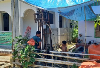 Pembuatan Sumur Bor di Masjid Nurul Ihsan Oleh Satgas TMMD ke-123 Kodim 0407/Kota Bengkulu
