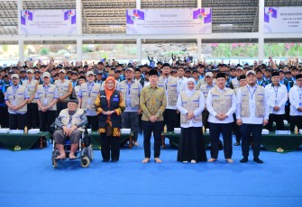 Wapres Gibran saat membuka Perkemahan Akhir Tahun Ajaran Cinta Alam Indonesia (Permata CAI) ke-47 Tahun 2026 di Bumi Perkemahan Kosambiwojo, Dusun Kombo, Desa Sambirejo, Kecamatan Wonosalam, Kabupaten Jombang, Senin (29/6).