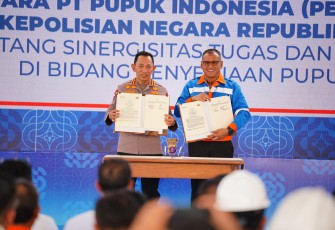 Kapolri MoU dengan PT Pupuk Indonesia Terkait Distribusi