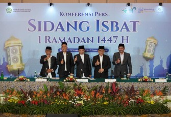 Konferensi pers sidang Isbat di Jakarta, Selasa (17/2)