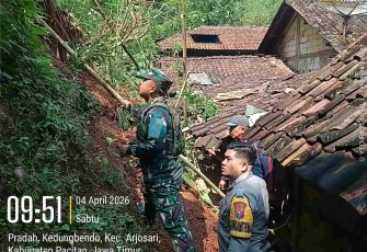 Lokasi tanah longsor di wilayah desa binaan 