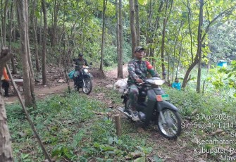 Distribusi material pembangunan jembatan perintis garuda 