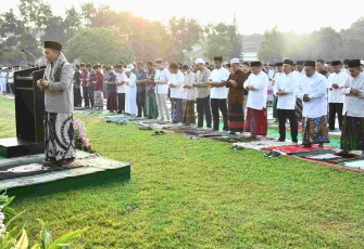 Sholat Idul Adha 1447 H di lapangan Brawijaya, Rampal, Malang
