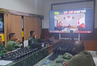 Kodim 1710/Mimika Ikuti Vicon dengan Komlekdam XVII/Cenderawasih