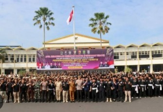 Apel Kebangsaan di Jember, Pemkab-TNI-Polri dan PSHT Perkuat Sinergi Jaga Kondusivitas Bulan Suro