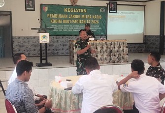 Kodim 0801/Pacitan Gelar Pembinaan Jaring Mitra Karib