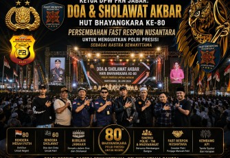 Persatuan Wartawan Fast Respon Nusantara (PW FRN) Counter Polri mempersembahkan Doa dan Sholawat Akbar Hari Bhayangkara ke-80