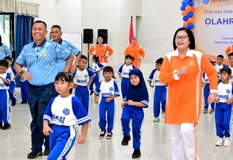 Merangkai Bahagia Dengan Anak-Anak TK Angkasa, Olahraga Bersama HUT Ke-38 Yasarini Penuh Keceriaan di Lanud Sjamsudin Noor
