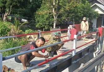 Progres Empat Jembatan Kodim 1002/HST Meningkat, Tahap Akhir Konstruksi Berjalan
