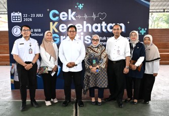 Mengawali kegiatan CKG di Kementerian Transmigrasi (Kementrans), Kalibata, Jakarta, (22/7/2026)