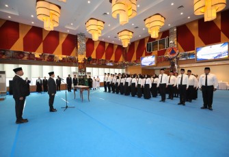 Kepala Badan Nasional Penanggulangan Bencana Letjen  TNI Dr Suharyanto S. Sos M.M melantik 92 orang Calon Pegawai Negeri Sipil (CPNS) di lingkungan BNPB, Rabu (23/7)