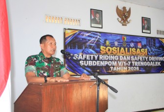 Kodim 0806/Trenggalek Perkuat Disiplin Prajurit Lewat Safety Riding