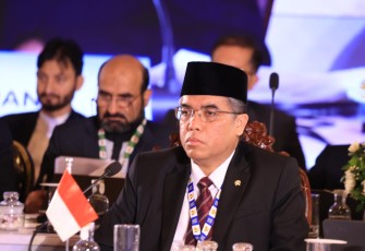 Menaker Yassierli dalam Pertemuan Menteri Ketenagakerjaan BRICS (BRICS Labour and Employment Ministers' Meeting/LEMM) 2026 di Hyderabad, India, Rabu (15/7/2026).