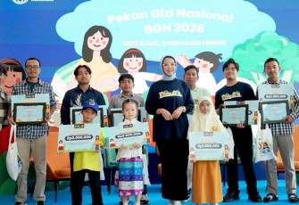 Kepala Biro Hukum dan Humas Badan Gizi Nasional (BGN), Khairul Hidayati, dalam puncak kegiatan Pekan Gizi 2026, yang telah berlangsung selama 5 hari sejak tanggal 20 Januari 2025, dengan rangkaian kegiatan edukatif, partisipatif, dan komunikatif