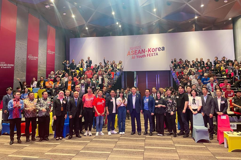 Menteri Teten dalam acara ASEAN-Korea AI Youth Festa di Jakarta, Rabu (6/9).