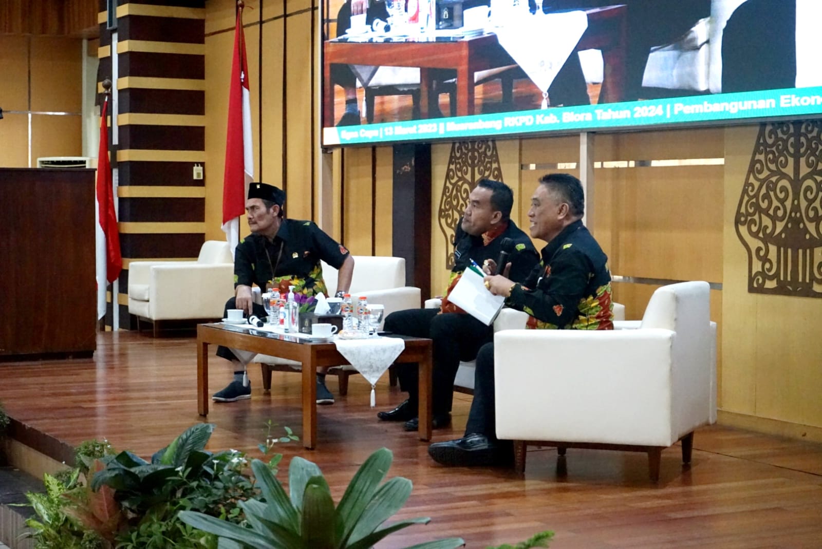Bupati Blora Arief Rohman saat menghadiri Musrenbang kabupaten Blora di gedung PPSDM Cepu.