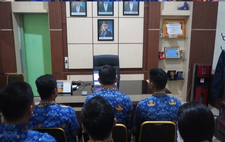 Rutan Pangkalan Brandan Ikuti Arahan Secara Virtual.