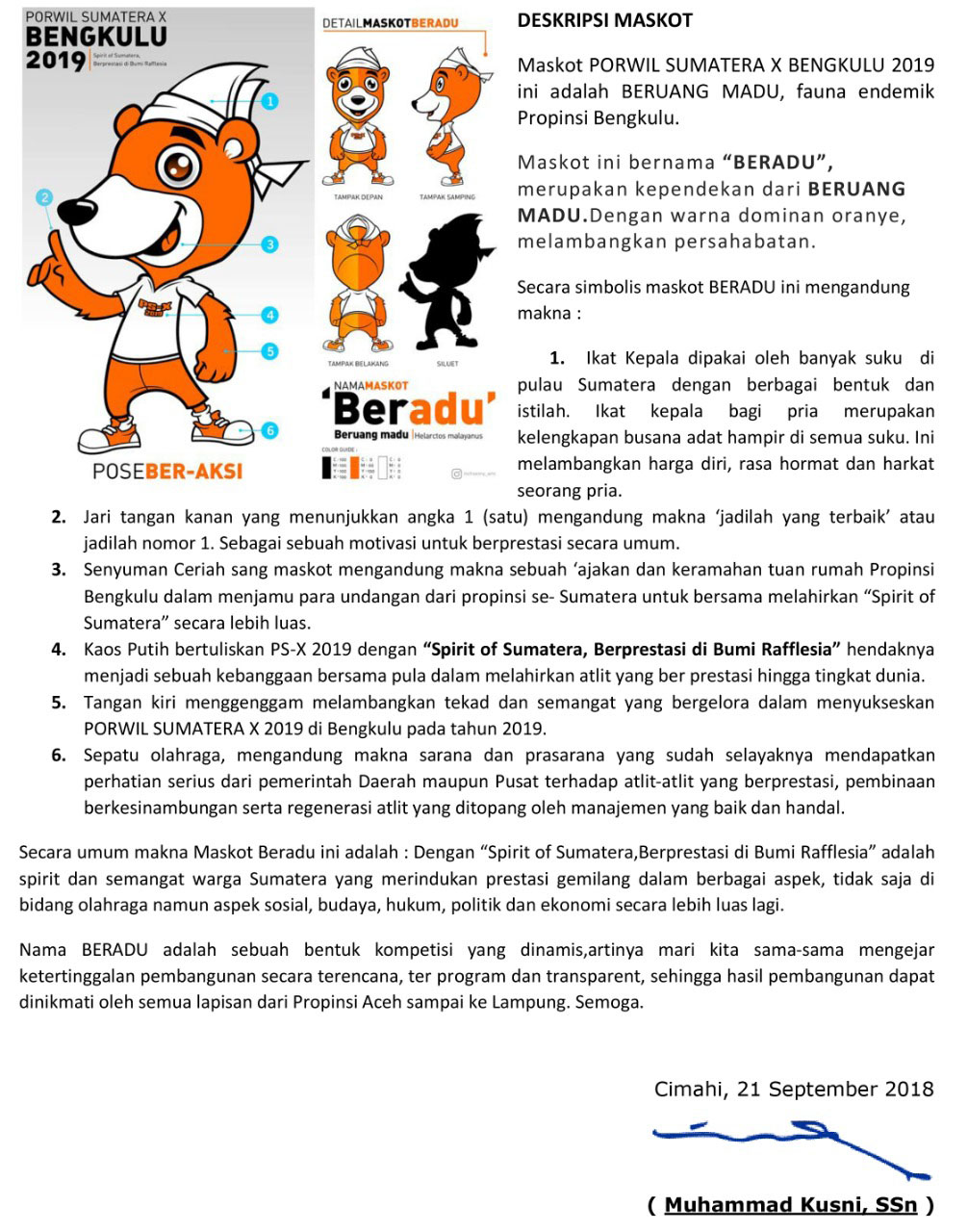 Juara I Kategori Maskot. (1)