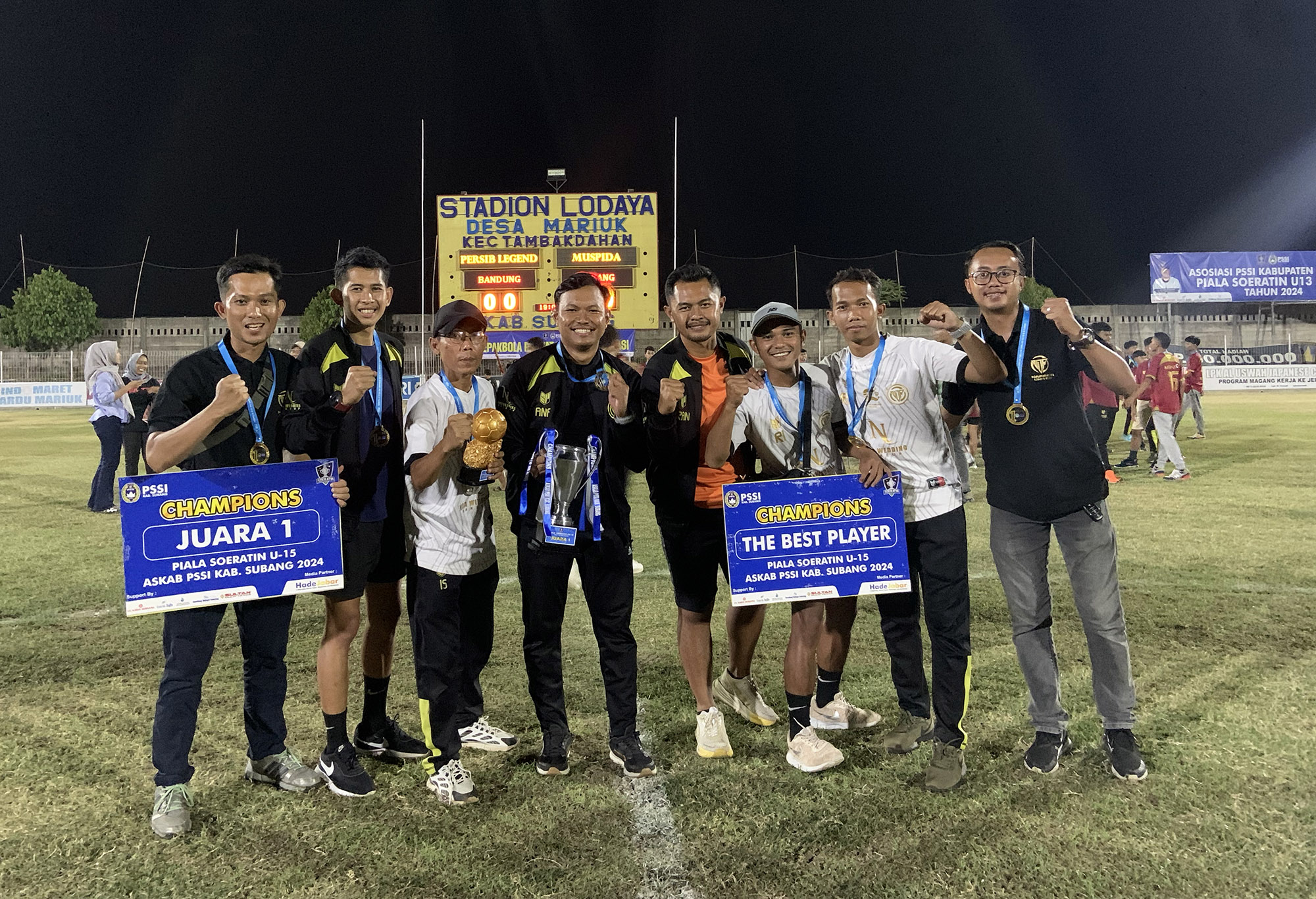 SSB Naraga Ciater Menjuarai Piala Soeratin U15 Tingkat Kabupaten Subang 2024.